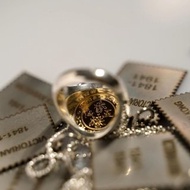 香港五仙硬幣英女皇頭像925銀繩戒指