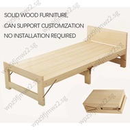Solid Wood Foldable Bed Single Bed Frame 180cm Long Other Sizes Can Be Customized Height Customizati