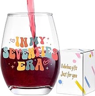 Lamyba 70th birthday gifts for women, 70th Birthday Decorations for Women - In My Seventies Era Wine