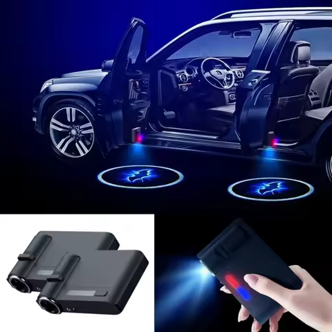 2PCS LED Wireless car door light Laser Projector Welcome Light Rear car warning DIY logo Shadow Proj