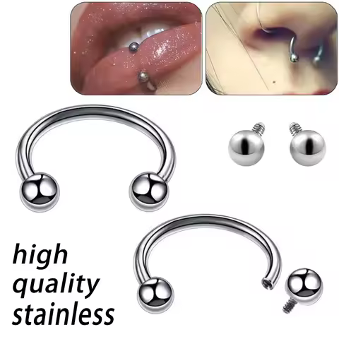 KC1041 Nose Rings Lip Studs Stainless Steel Jewelry Exquisite Accessories Fashionable Rock Punk Pers