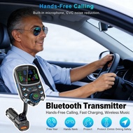 C MP3 Car Charger Calling Car Hands-Free Bluetooth Receiver TF Card BC86 30W Wireless Transmitter Ca