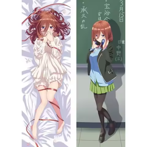 ^60X180Cm Japanese Anime The Quintessential Quintuplets Nakano Miku Dakimakura Body Pillow Case Full
