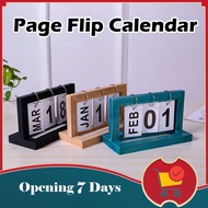 Daily Office Metal Flip Desk Calendar Perpetual Wood Vintage Calendar For Home Desk Decor Wood
