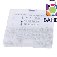 BAIHEE 250 Pcs Closed End Wire Connector, AWG Gauge Wire 22-16 Crimp Terminal, Cable Terminals 12-10