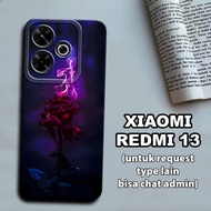 CC34 Flexible rubber Softcase/ for Xiaomi Redmi 13 Flower Motif/case Xiaomi Redmi 13 kesing /silicon