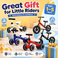 Kids Balance Bike 2/4 Wheel Basikal Imbangan Kanak Kanak No Pedal Toddler Training Bike 1-4 Tahun