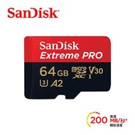 SanDisk ExtremePro MicroSD A2 64G記憶卡 SDSQXCU-064G-GN6MA
