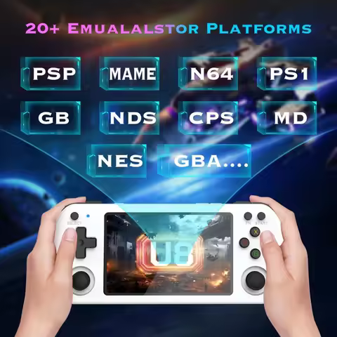 U8 Retro Handheld Game Console with 15,000+ Classic Games 4.0 -Inch IPS Screen，64G 128G Dual TF Card