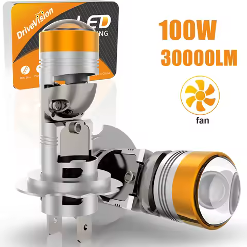 DriveVision H7 Led Lens 1:1 Led Projector H4 H18 9005 9006 9012 Car Headlight Bulbs Mini Lens Projec