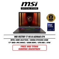 MSI Vector 17 HX AI A2XWJG 074 (17" QHD+ IPS 240Hz/U9-275HX/32GB DDR5/2TB SSD/RTX5090/Win11/2Y)
