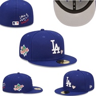 ✢✾﹍ Fashion New Era MLB LA Dodgers Los Angeles Men Women 59FIFTY Close Full Fitted Cap Hip Hop Hat T