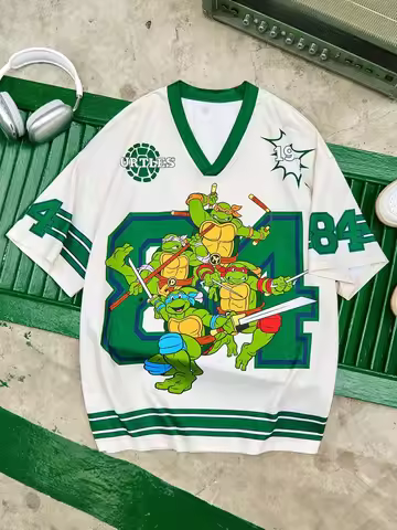 Summer Ninja Turtles Four Brothers Printed Y2K Fashion Quick Drying Casual Sports Men's and Women's