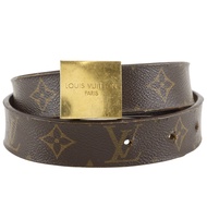 路易威登LOUIS VUITTON Ceinture Carre Belt M6801 Monogram Canvas Brown LB1002 男士 [二手]