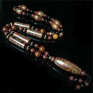 Nine Eyes Dzi Beads Pure Natural Agate Buddha Beads Necklace Tibetan Chalcedony Dzi Beads Agate Ethn