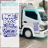 TR61 fuso truck Sticker Fire truck Sticker/, boss, never wrong canter truck cabin Sticker/ car stick