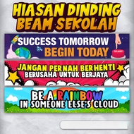 Banner Hiasan Dinding Beam Sekolah Kata-Kata Hikmah Penaik Semangat