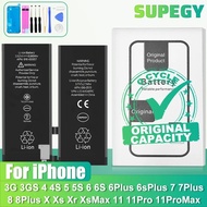 SUPEGY 0 Cycles Brand New Battery For iPhone 3G 4 4S 5S SE 6 6S 7 8 Plus X Xr Xs Max Phone Replaceme