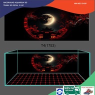 3d Glue Decal Painting, Aquarium Fish Tank Sticker, Arowana Fish Tank (Back Sticker Painting)