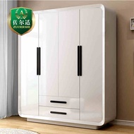 Stock up5-20 days simple modern wardrobe flat open white piano lacquer craft wardrobe self-assembly