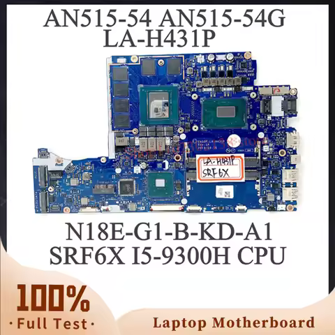 EH50F LA-H431P For ACER Nitro 5 AN515-54 AN515-54G Laptop Motherboard SRF6X I5-9300H CPU N18E-G1-B-K