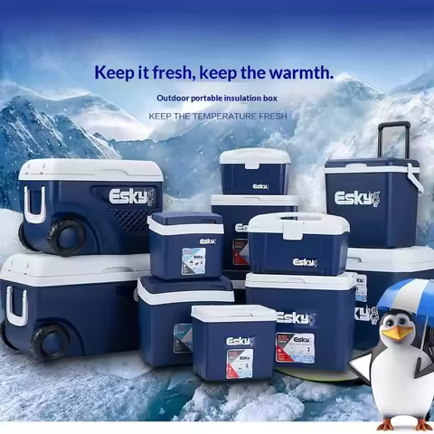 Outdoor Cooler Car Cooler Ice Bucket Household Cooler Outdoor Camping Small Refrigerator Bucket Roto