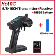 HOTRC CT6A CT6B CT8A CT10B 6CH 8CH 10CH Radio Transmitter Remote Controller 2.4Ghz With F06A F08A F1