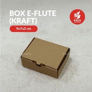 Brown E-Flute Cardboard Box for Online Shop Packaging, Souvenirs, Gift Boxes, Hampers, Snacks, Cakes
