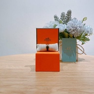 TW4349 Hermes 愛馬仕 H 戒指 黑玫瑰金 Olympe Ring Size M Black x RGHW