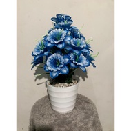 Bunga Amarilis Sepatu Artificial aron panda 18kuntum dengan pot standing corong bunga sudut ruang ta