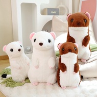 New Style White Weasel Short-Tailed Weasel Wolf Doll Plush Toy Sleeping Pillow Cushion Sofa Pillow A