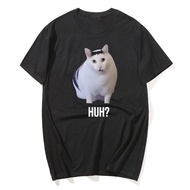 【S-5XL】😼Cat "Huh?" Funny Meme 100% Cotton Oversized Short Sleeve Tee👕