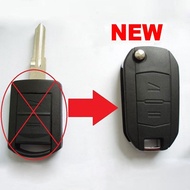 2 Button Flip Key Case Shell Upgrade Replacement Combo Blank Blade Key FOB Cover For Opel Vauxhall C