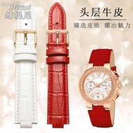 FolliFollie Watch Strap Female Genuine Leather Fit Folli WD13B001SES Convex Watch Strap 912MM