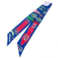 【日本直寄．二手美品】愛馬仕 HERMES Twilly 絲巾 HARNAIS DES PRESIDENTS 總統的馬具 100% 絲綢