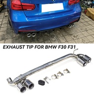 Quad 304 Stainless Steel Car Exhaust Tip For BMW F30 F31 320i 330i M Sport B48 Exhaust System Nozzle