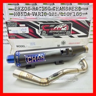 🏁 EKZOS RACING CHANSPEED HONDA VARIO 125 150 160 BACK & TRU PRESSURE 🏁 STANDARD CUTTING EXHAUST CLIC