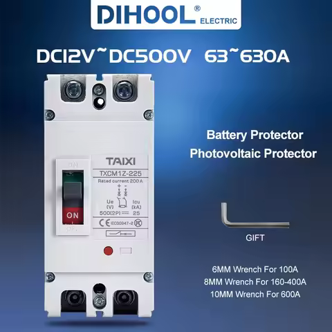 1500V MCCB DC Circuit Breaker 2P 3 4 Poles 200V 250V 1000V Voltage 100A 160A 200A 250A 400A 630A PV 