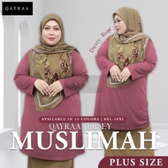𝐐𝐀𝐘𝐑𝐀𝐀 Jersi Muslimah / Baju Jersey Muslimah Plain 𝐏𝐋𝐔𝐒 𝐒𝐈𝐙𝐄 8XL-10XL