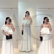 Fyang Plain Ruffled Maxi Dress