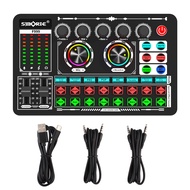 Siborie Soundcard F999 Audio USB External Sound Card mic Mixer Bluetooth phone PC