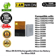 ( 100% Nikon SG ) Camera Dslr Dv Nikon lithium battery EN-EL14a for D3100 D3200 D3400 D5100 D5200 D5