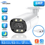 NINIVISION 6MP POE Security Camera Outdoor CCTV System IP66 Waterproof AI Human Detection 24 7 Color