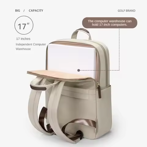 GOLF Laptop Backpack Slim Women Business Travel Backpack Nylon Waterproof Elegant Ladies Back Pack B