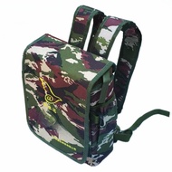 Balo Vải Canvas Chống Nước Dày Màu Camouflage Dành Cho Máy Biến Tần Pin Lithium 12V Dung Tích Lớn 24