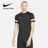 Nike Mens Dri-FIT Academy Short-Sleeve Soccer Top - Black เสื้อฟุตบอลแขนสั้นผู้ชาย Nike Dri-FIT Acad