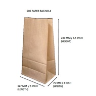 PAPER BAG SOS NO.4 BROWN (100'S)