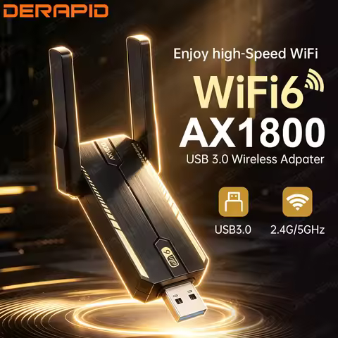 AX1800 WiFi 6 USB 3.0 Adapter Dual Band 2.4G/5G MU-MIMO Network Card for PC Laptop 802.11ax Driver F