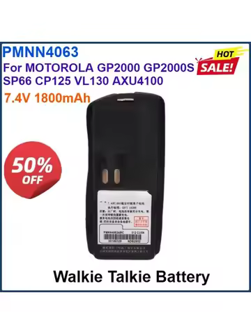 7.4V 1800mAh PMNN4063 Replacement Battery For MOTOROLA Walkie Talkie GP2000 GP2000S SP66 VL130 AXU41