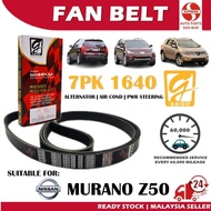 S2U Gaido Fan Belt Nissan Murano Z50 Air Cond Alternator Power Steering Belt 7PK1640 Tali Kipas Kereta